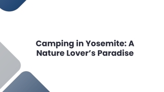 Camping in Yosemite A Nature Lover’s Paradise