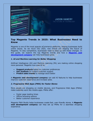 Top Magento Trends in 2025 What Businesses Need to Know