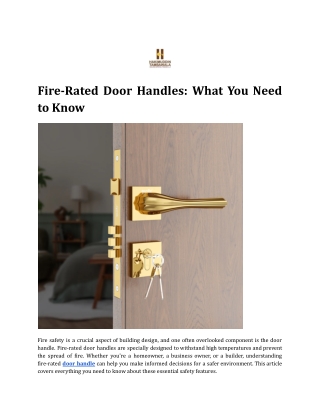 Fire-Rated Door Handles_ What You Need to Know