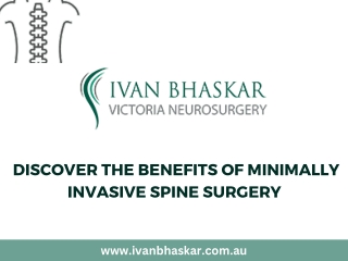 Discover the Benefits of Minimally Invasive Spine Surgery