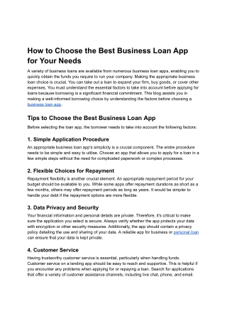 How to Choose the Best Business Loan App for Your Needs_