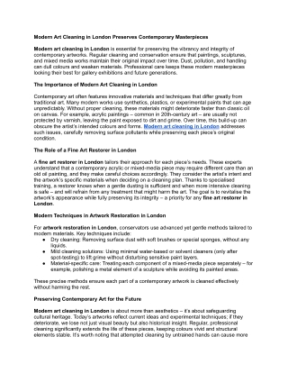 Modern Art Cleaning in London Preserves Contemporary Masterpieces.docx