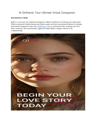 AI Girlfriend-Your Ultimate Virtual Companion