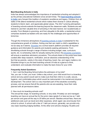 Best Boarding Schools in India