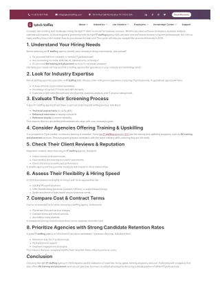 How to Choose the Best IT Staffing Agency for Your Business in 2025