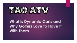 Top Quality Dynamic Carts For Sale