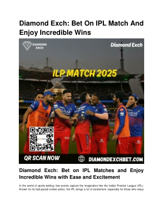 Diamond Exch_ Bet On IPL Match And Enjoy Incredible Wins