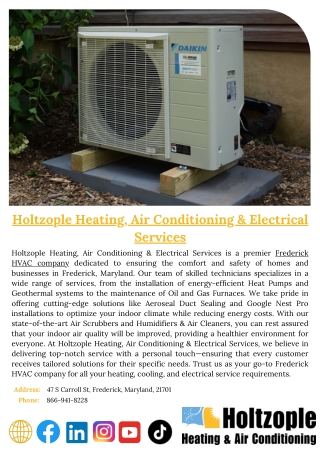 Holtzople Heating, Air Conditioning & Electrical Services