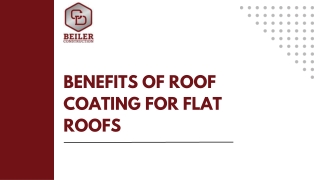 Benefits of Roof Coating For Flat Roofs