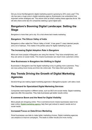 digital marketing agency in bangalore