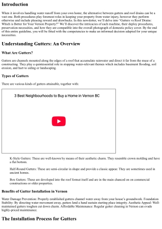 “Gutters vs Roof Drains: Which is Better for Your Vernon Property?”