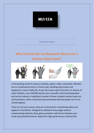 Muveen Cut Resistant Gloves – Ultimate Protection for Your Hands