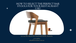 How to Select the Perfect Bar Stools for Your Restaurant Use?