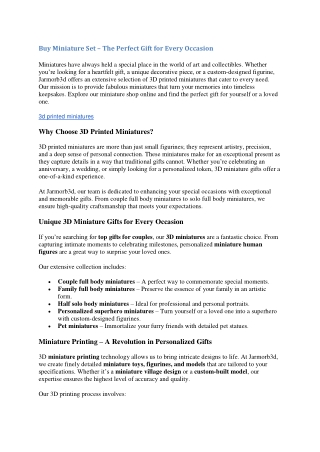 Family Full Body Miniatures – Jarmorb3D | Unique Gifts