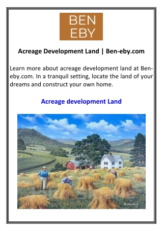 Acreage Development Land  Ben-eby.com