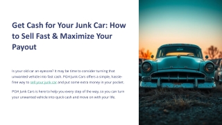 Need Cash Fast? Sell Your Junk Car Today with Free Towing!