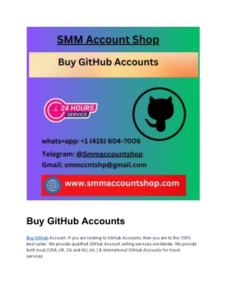 Buy GitHub Accounts