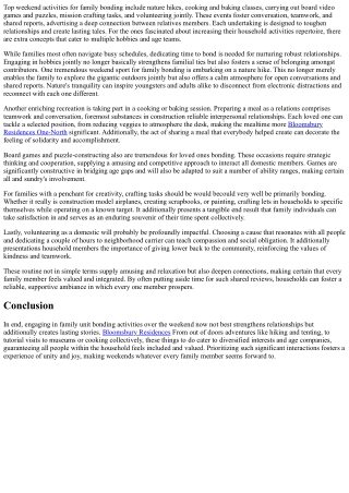 7 Top Weekend Activities for Family Bonding