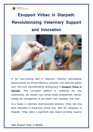 Esupport Virbac in Starpath: Revolutionizing Veterinary Support and Innovation
