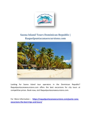 Saona Island Tours Dominican Republic | Raquelpuntacanaexcursions.com