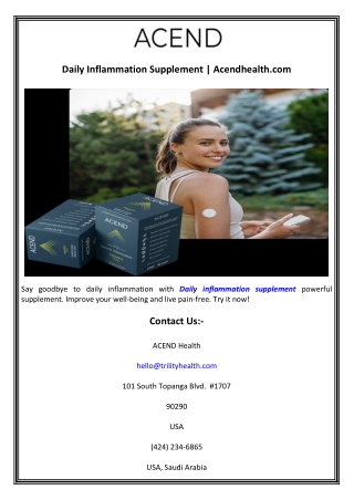 Daily Inflammation Supplement  Acendhealth.com