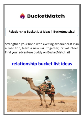 Relationship Bucket List Ideas Bucketmatch.ai