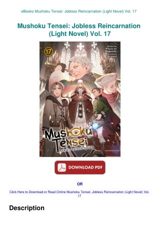 eBooks Mushoku Tensei Jobless Reincarnation (Light Novel) Vol. 17