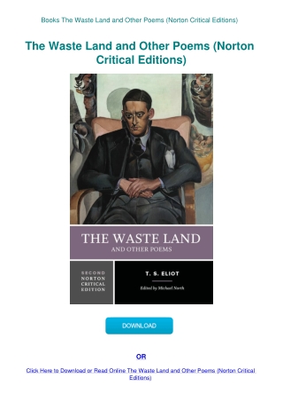 Books The Waste Land and Other Poems (Norton Critical Editions)