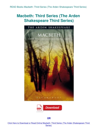 READ Books Macbeth Third Series (The Arden Shakespeare Third Series)