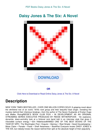 PDF Books Daisy Jones & The Six A Novel