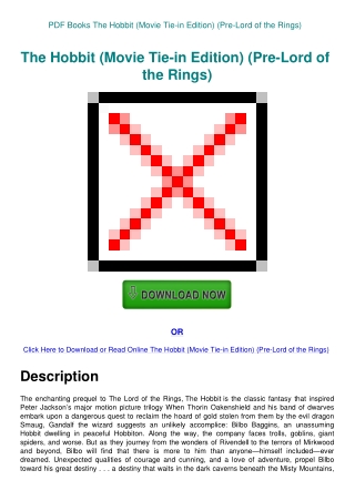 PDF Books The Hobbit (Movie Tie-in Edition) (Pre-Lord of the Rings)
