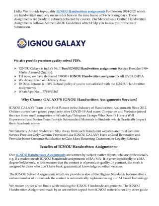 IGNOU Handwritten Assignments