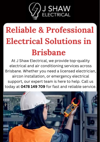 Trusted Electrician Brisbane – Aircon Installation & Emergency Services