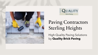 Paving Contractors Sterling Heights