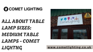 All About Table Lamp Sizes Medium Table Lamps - Comet Lightng