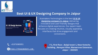 Best UI & UX Designing Company in Jaipur