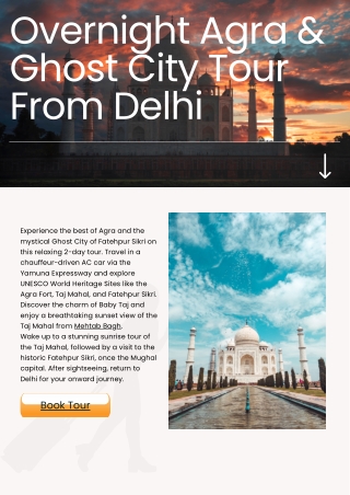 Overnight Agra & Ghost City Tour From Delhi
