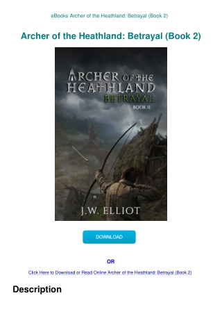 eBooks Archer of the Heathland Betrayal (Book 2)