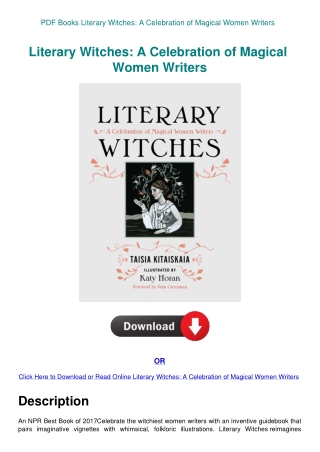 PDF Books Literary Witches A Celebration of Magical Women Writers