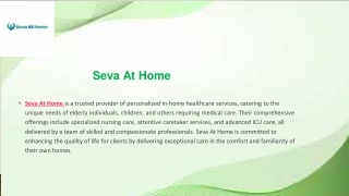 Seva At Home