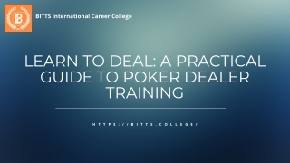 Learn to Deal A Practical Guide to Poker Dealer Training