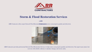 Storm & Flood Restoration Services
