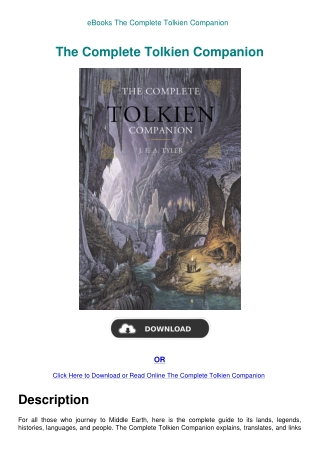 eBooks The Complete Tolkien Companion