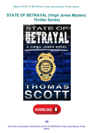 eBook STATE OF BETRAYAL (Virgil Jones Mystery Thriller Series)