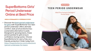 SuperBottoms Girls' Period Underwear Online at Best Price