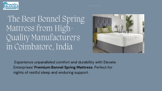The Best Bonnel Spring Mattress from High-Quality Manufacturers in Coimbatore, India