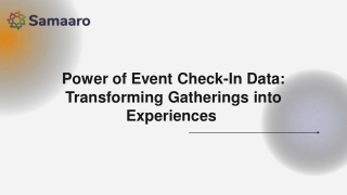 Power of Event Check-In Data Transforming Gatherings into Experiences