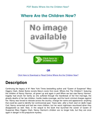 PDF Books Where Are the Children Now