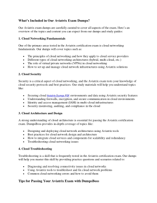 FastTrack Your Aviatrix Learning with DumpsBoss Dumps PDF