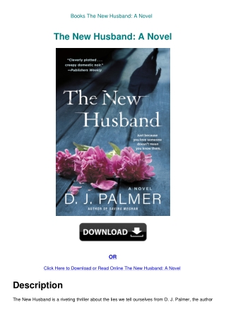 Books The New Husband A Novel